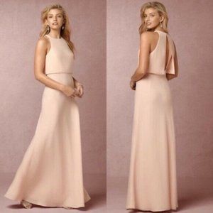 BHLDN Jill Stuart Iva Crepe Dress pink/peach NWOT